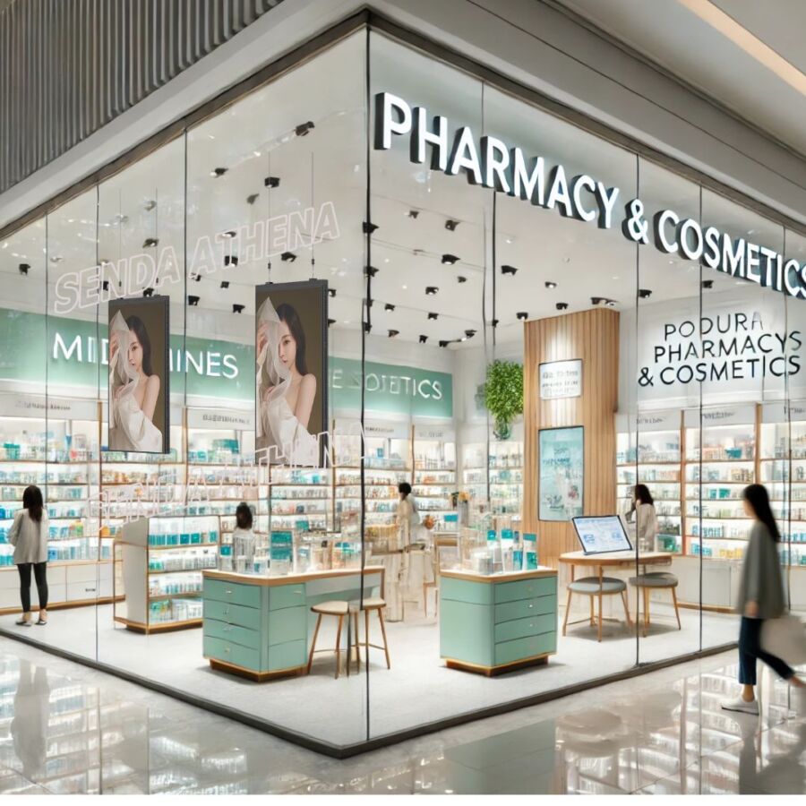 Pharmacie de nuit lumineuse
