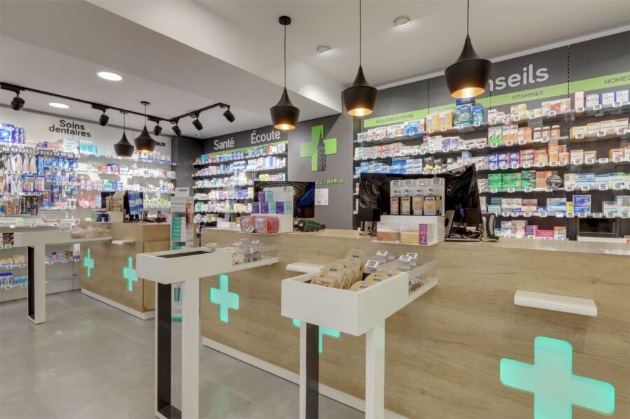 Pharmacie de nuit lumineuse